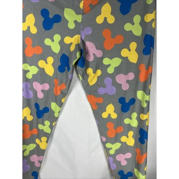 Disney Parks Mickey Balloons Women's Leggings Gray size Large Stretch Pants - Picture 13 of 15